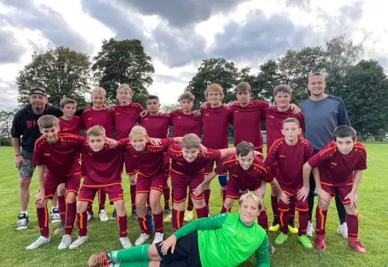 Starší žáci a trenéři Martin Janeček a Marek Maják 